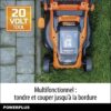 Tondeuse a batterie 20V 34 cm  de coupe DUAL POWER POWDPGLWS1 - Batterie 4Ah et chargeur inclus - Moteur brushless – Image 2