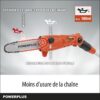 Dual Power Tronçonneuse Téléscopique a Batterie POWDPGSET42 -  40 V, Guide de 250 mm, Batterie et Chargeur Inclus – Image 4