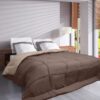 HUDSON Couette légere Microfibre 200g/m² 240x260cm Taupe & Lin – Image 2