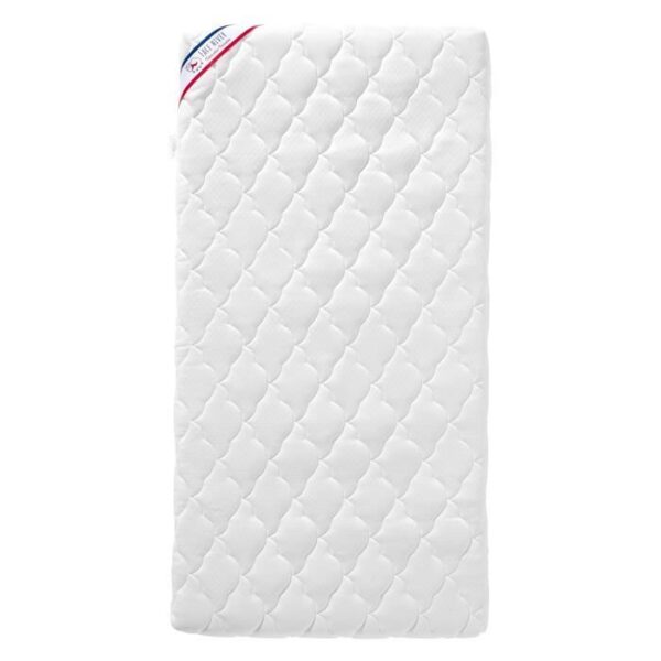 Matelas Bébé Parfait - 60x120x10 cm - 2 Faces : Été / Hiver - Déhoussable - Anti Acarien