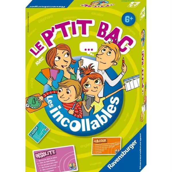 LES INCOLLABLES Le P'tit bac - Ravensburger - Jeu de société enfants - Petit Bac revisité
