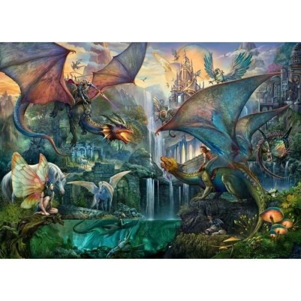 Puzzle 9000 pieces La foret magique des dragons