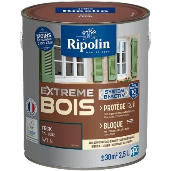 RIPOLIN PROTECTION EXTREME BOIS TECK Satin 2