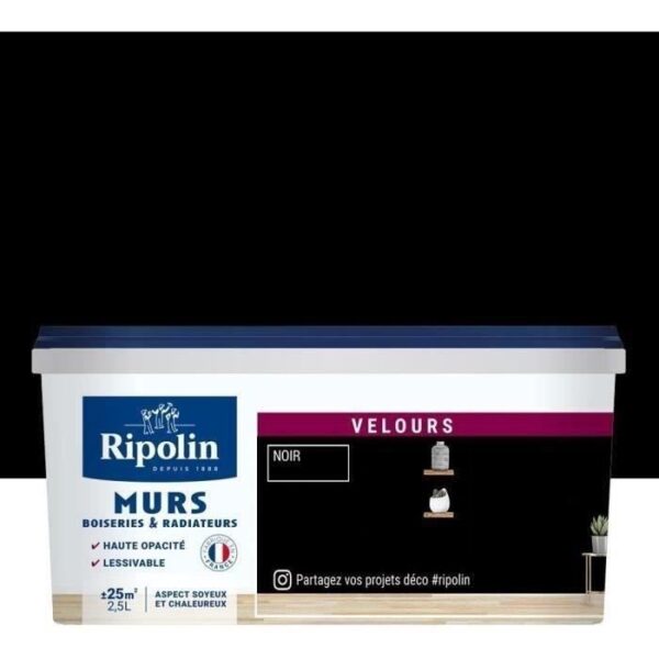 RIPOLIN Peinture Couleur Velours pour Murs