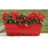 Bac a fleurs RIVIERA EVA - Lot 2 jardinieres - Plastique - 57 cm - Rouge – Image 2