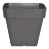RIVIERA Pot de fleurs  Soleilla - Carré - 40 x 40 cm - Gris pailleté – Image 2