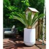 Bac a fleurs rond RIVIERA GRANIT TULIPE - Plastique - Diametre 50 cm - Blanc – Image 3