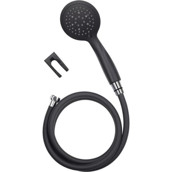 Douchette ROUSSEAU COMBIFLEX HEBE NOIR 5 jets - ABS - PVC lisse - 1