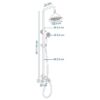 ROUSSEAU Colonne de douche avec robinet mélangeur Retro - Chrome – Image 3
