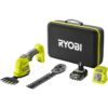 RYOBI - Cisaille a gazon / sculpteur de végétaux 18V ONE+ - Mallette de rangement + batterie 2