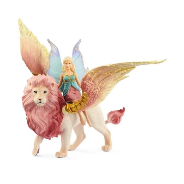 Figurine Elfe sur lion ailé