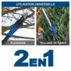 Elagueuse 18cm + Taille-haies 41cm  sans fil C-PHTS410-X - téléscopique - SCHEPPACH 20V IXES - sans batterie ni chargeur – Image 5
