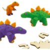 Pâte a modeler - Squelettes de dinosaures en bois - Orange et violet - Pour enfant a partir de 3 ans – Image 2
