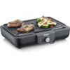 Barbecue électrique de table - SEVERIN - PG8556 - Plancha gril avec plaque anti-adhésive nervurée – Image 4