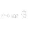 Ensemble Enfilade 4 portes + Vitrine 2 portes + Table L 170 cm SHEFFIELD - Chene Kronberg – Image 5