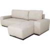 Canapé d'angle convertible réversible - 3 places - SIERRA - Avec coffre - Tissu Beige - 160 x 82 x 243 cm – Image 3