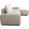 Canapé d'angle convertible réversible - 3 places - SIERRA - Avec coffre - Tissu Beige - 160 x 82 x 243 cm – Image 4