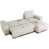 Canapé d'angle convertible réversible - 3 places - SIERRA - Avec coffre - Tissu Beige - 160 x 82 x 243 cm – Image 5