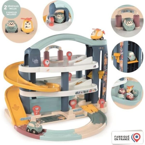 Garage 1er âge Little Smoby - 3 niveaux - Inclus : 1 voiture