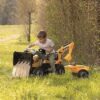 Tracteur a pédales Builder Max + Remorque + Pelleteuse + Pelle - Smoby - Jaune – Image 4
