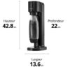 SodaStream GAIA Machine a Eau Pétillante - Pack 1 Bouteille 1L Compatible Lave-Vaisselle + 1 Recharge de Gaz 60L a Clipser - Noire – Image 6