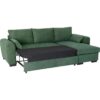 Canapé d'angle convertible réversible MAX - Méridienne avec coffre - Tissu vert - L 240 x P 143 x H 85 cm – Image 4