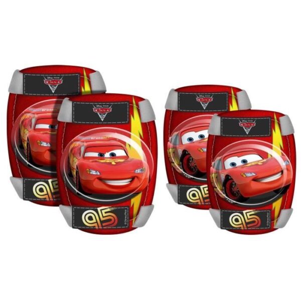 Set de coudieres et genouilleres STAMP Cars pour enfant - Rouge