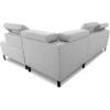 Canapé d'angle convertible - 4 personnes - STAN - Tissu Souris - 3 tétieres - Réversible - 243 x 92 x 184 cm – Image 5