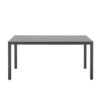 Table de jardin 6 personnes - Structure aluminium - Plateau verre trempé fixé par ventouses - L 160 x H 72 x P 90 cm