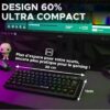 Clavier Gamer - The G-Lab - KEYZ THALLIUM TKL - Mécanique (Switch Rouge) - Hot Swappable - RGB - Filaire - Azerty - Noir – Image 4