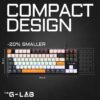 Clavier Gaming - THE G-LAB - KEYZ-MERCURY-C/FR - Mécanique - TKL - 3coloris Blanc+Noir+OrangeFR – Image 2