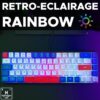 Clavier Gamer - The G-Lab - KEYZ HYDROGEN - 60% Format Compact - Rétroéclairé - Filaire - Bleu/Blanc/Rouge – Image 4
