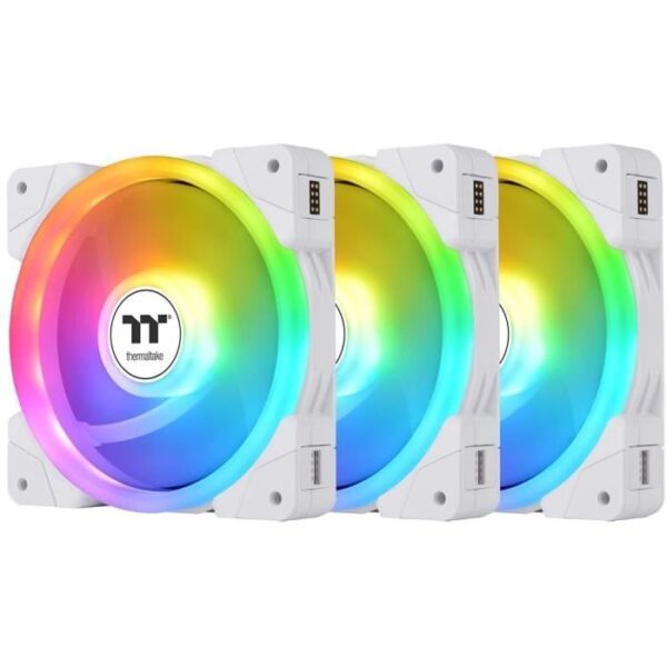 Ventilateur pour boitier PC - THERMALTAKE - SWAFAN EX12 ARGB Sync - Blanc - 3x120mm A-RGB - 56