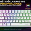 Clavier Gamer - The G-Lab - KEYZ TITAN - Mécanique (Switch Rouge) - Filaire - RGB - Blanc – Image 5