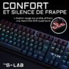 Clavier Gamer - The G-Lab - KEYZ PLATINIUM - Mécanique (Switch Rouge) - Ultra Low Profile - RGB - Filaire - Azerty - Noir – Image 2