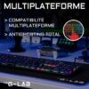 Clavier Gamer - The G-Lab - KEYZ PLATINIUM - Mécanique (Switch Rouge) - Ultra Low Profile - RGB - Filaire - Azerty - Noir – Image 4