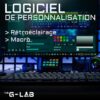 Clavier Gamer - The G-Lab - KEYZ PLATINIUM - Mécanique (Switch Rouge) - Ultra Low Profile - RGB - Filaire - Azerty - Noir – Image 6