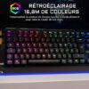 Clavier Gamer - The G-Lab - KEYZ RUBIDIUM - Mécanique (Switch Rouge) - Repose Poignet - RGB - Filaire - Azerty - Noir – Image 2