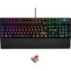 Clavier Gamer - The G-Lab - KEYZ RUBIDIUM - Mécanique (Switch Rouge) - Repose Poignet - RGB - Filaire - Azerty - Noir