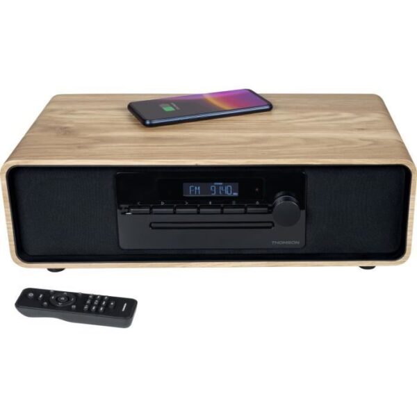 Micro-chaîne Bluetooth - THOMSON - Noir - Radio FM/CD/MP3/USB/Induction