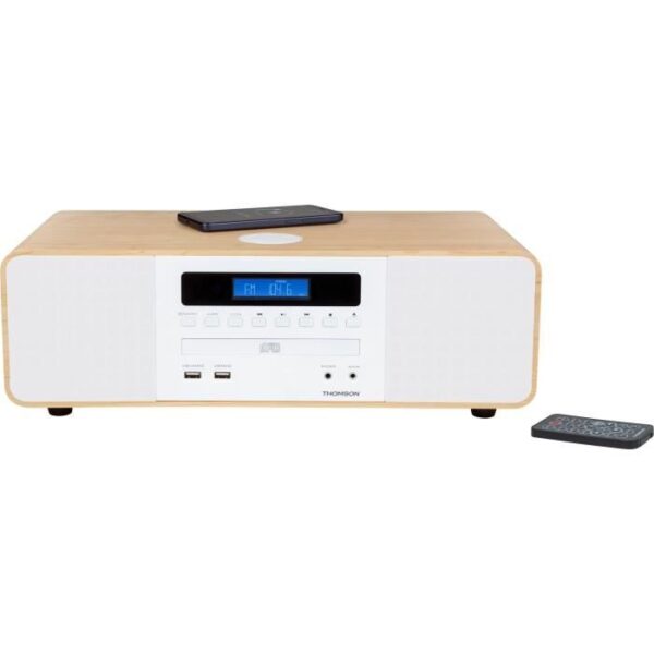 Chaîne compacte Bluetooth - THOMSON - Blanche/Induction - Radio FM/CD/MP3/USB