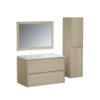 Ensemble TIMBER, set de salle de bain 80, vanity+vasque+miroir & colonne – Image 6