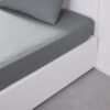 Drap housse TODAY Essential - 90 x 190 cm - 1 personne - 100% Coton uni - Acier – Image 3