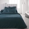 Drap housse TODAY Essential - 140 x 190 cm - 2 personnes - 100% Coton uni - Paon – Image 2