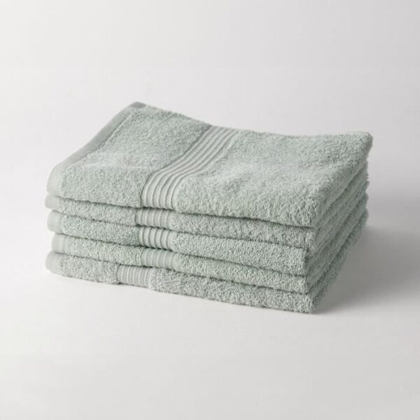 TODAY Essential - Lot de 5 draps de bain 70x130 cm 100% Coton coloris céladon