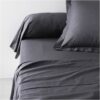 Taie de traversin TODAY Essential - 45 x 185 cm - 100% Coton uni - Fusain – Image 3