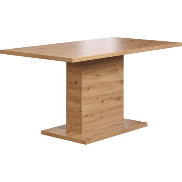 Table a manger fixe FOLLOW 6 personnes - Mélamine chene artisan - L160 x P80 x H76 cm - TRENDTEAM