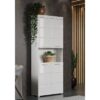 Colonne salle de bain AMANDA - 4 portes + 1 niche - Blanc brillant - L73 x P31 x H190 cm – Image 2