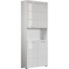 Colonne salle de bain AMANDA - 4 portes + 1 niche - Blanc brillant - L73 x P31 x H190 cm