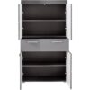 Colonne double AMANDA - 4 portes + 1 tiroir - L73 x P31 x H130 cm - Gris - TRENDTEAM – Image 3